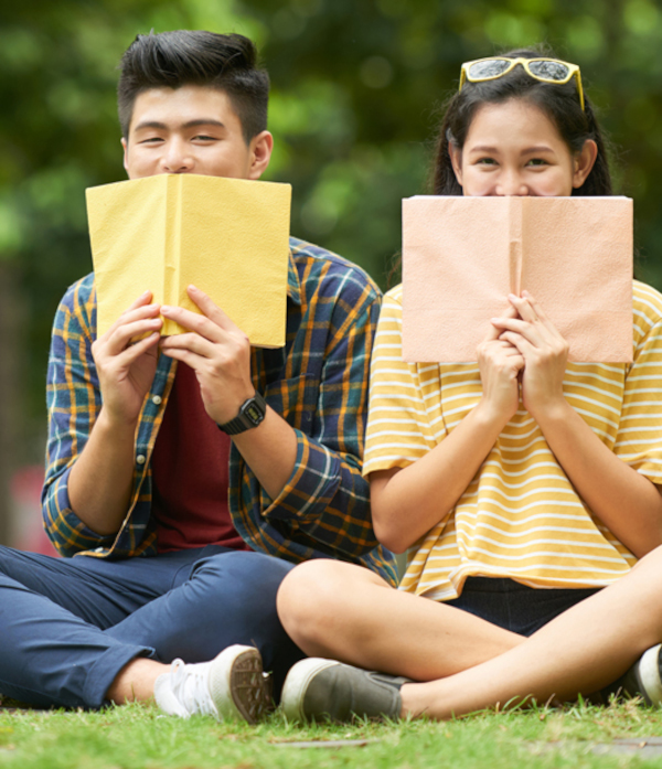 A classroom with students learning